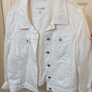 LOFT Women's white Jean Jacket